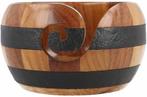 Scheepjes Yarn Bowl - Teakhout/Rozenhout/Leer - 13x9cm, Hobby en Vrije tijd, Breien en Haken, Ophalen of Verzenden, Nieuw
