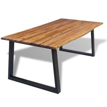 vidaXL Eettafel 200x90 cm massief acaciahout