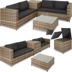 2dekans | Tectake - Wicker Loungeset Siena (4 Personen) -, Tuin en Terras, Ophalen of Verzenden, Zo goed als nieuw