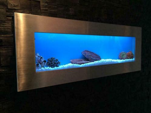 ≥ Wand / muur aquarium, RVS, LED en 5 jaar garantie ! ! — Vissen | Aquaria en — Marktplaats