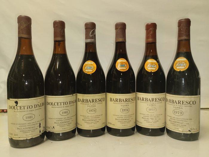 1974 x2, 1979 x2 Barbaresco, 1981 x2 Dolcetto, Palladino -, Verzamelen, Wijnen