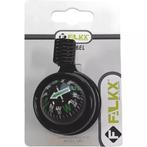 Falkx Fietsbel met kompas - Navigatiehulp - Zwart - Ø >30mm, Ophalen of Verzenden, Nieuw