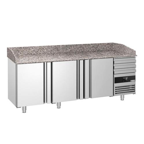 GGM Gastro | Pizza koelwerkbank PREMIUM - 2150x800mm - met 3, Zakelijke goederen, Horeca | Keukenapparatuur, RVS Meubilair, Verzenden