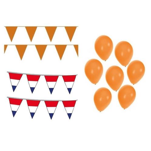 Ek voetbal Holland oranje feest versiering met ballonnen e.., Hobby en Vrije tijd, Feestartikelen, Ophalen of Verzenden