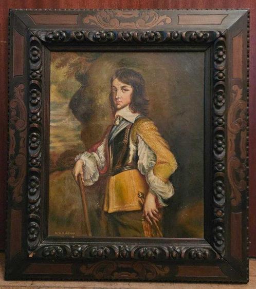 Escuela europea (XIX-XX) - Retrato real - NO RESERVE, Antiek en Kunst, Kunst | Schilderijen | Klassiek