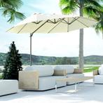 TRUUSK Dubbele Parasol Hangparasol Dubbele Scherm Met Kruk V, Verzenden, Nieuw