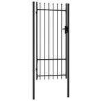 Tuinpoort Staal Zwart 1x2m | Retourdeal 40% Korting, Tuin en Terras, Tuinhekken en Hekwerk, Met poort, Nieuw, Ophalen of Verzenden