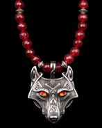 Robijn - Beschermende ketting - Wolf, spirituele gids -