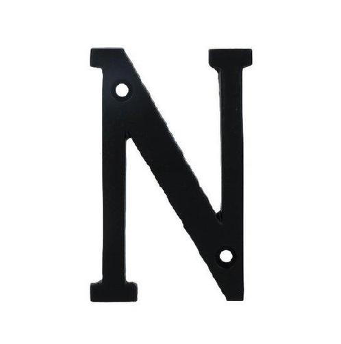 Letter N Klein IJzer Zwart 75 mm, Huis en Inrichting, Woonaccessoires | Overige, Nieuw, Ophalen of Verzenden
