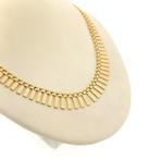 Gouden Cleopatra collier | 43 cm (schakelketting), Sieraden, Tassen en Uiterlijk, Kettingen, Ophalen of Verzenden, Gebruikt, Overige kleuren