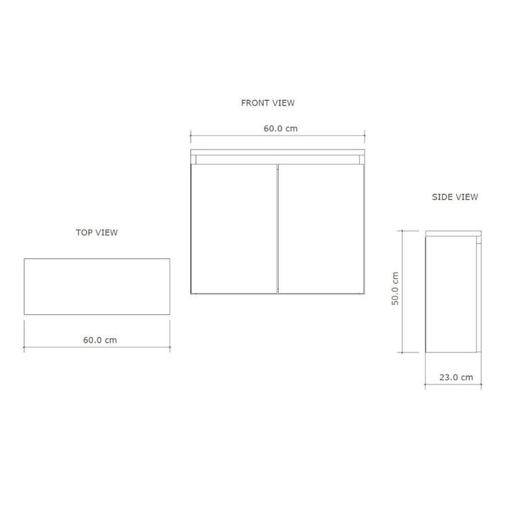 Fonteinmeubel BWS Meadow 60x50 cm Choco Eiken Incl. Topplaat, Doe-het-zelf en Verbouw, Sanitair, Ophalen of Verzenden