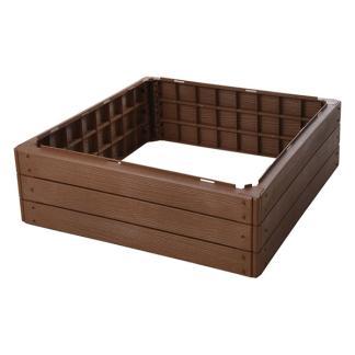 Borderbak | Gardalux | 75.6 x 75.6 x 25 cm (Bruin), Tuin en Terras, Bielzen en Borders, Nieuw, Verzenden