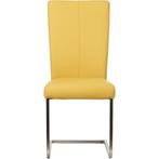 Leren eetkamerstoel Dry - Toledo Giallo (geel) - Sledepoot, Ophalen of Verzenden, Nieuw, Leer, Modern