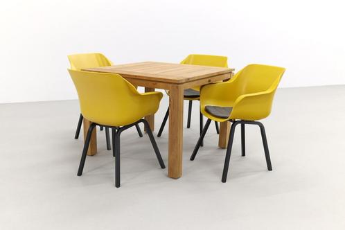 Hartman Sophie tuinstoel curry yellow/Rome brown 100 cm. -, Tuin en Terras, Tuinsets en Loungesets, Tuinset, Nieuw, Hout, Verzenden
