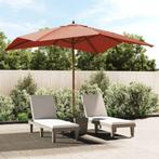 vidaXL Parasol met houten paal 300x300x273 cm, Verzenden, Nieuw, 3 tot 4 meter