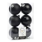 Kerstballen set | Decoris | Ø 8 cm | 6 stuks (Zwart), Diversen, Verzenden, Nieuw