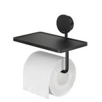 Toiletrolhouder met planchet Geesa Opal  Zwart, Ophalen of Verzenden, Nieuw