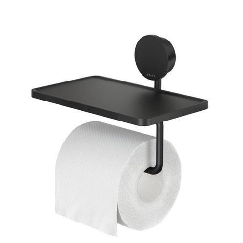 Toiletrolhouder met planchet Geesa Opal  Zwart, Doe-het-zelf en Verbouw, Sanitair, Ophalen of Verzenden