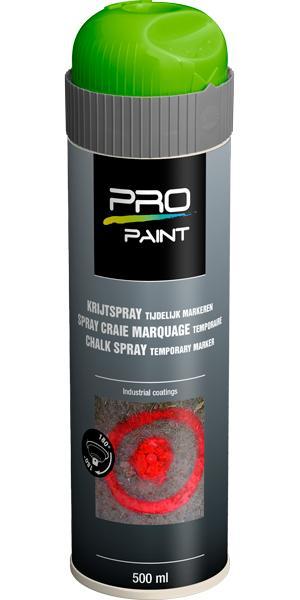 Pro paint krijtspray tijdelijke markering 500 ml, groen, Doe-het-zelf en Verbouw, Verf, Beits en Lak, Nieuw, Verzenden