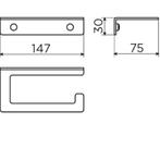 Toiletrolhouder Clou Fold 3 x 14,7 cm Chroom, Ophalen of Verzenden, Nieuw
