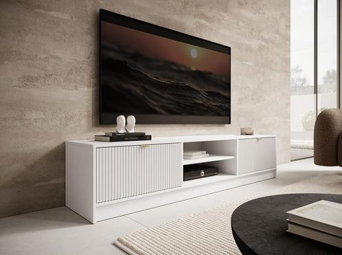 Meubella TV-Meubel Tavares wit goud 180 cm, Huis en Inrichting, Kasten | Televisiemeubels, 150 tot 200 cm, 25 tot 50 cm, Nieuw