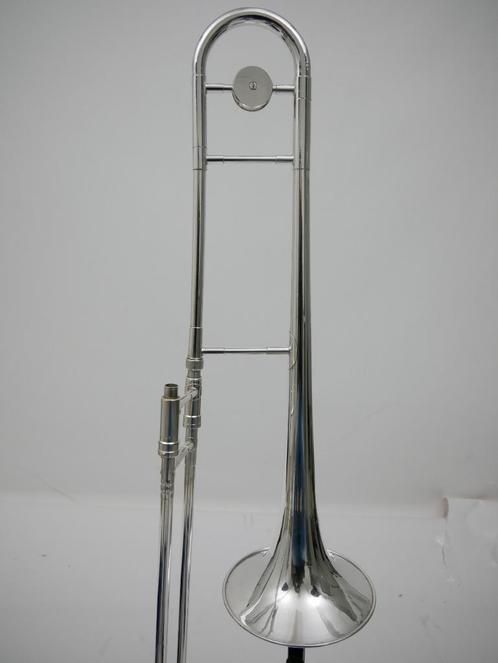 Gebruikte Trombone Courtois Model Gaudet, verzilverd, Muziek en Instrumenten, Blaasinstrumenten | Trombones, Gebruikt, Ophalen of Verzenden