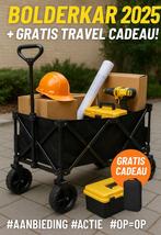 Bolderkar zwart XL + Gratis reispack!!, Caravans en Kamperen, Bolderkarren, Verzenden, Opvouwbaar, Nieuw
