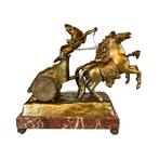 Figurale pendule - Marmer, Messing, Zinklegering - 1850-1900