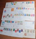 Nederland 1952/1955 - 15 FDCs - NVPH E7 + E8 + E10/E17 +, Gestempeld