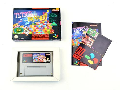 Tetris & Dr. Mario (German) [Super Nintendo], Spelcomputers en Games, Games | Nintendo Super NES, Zo goed als nieuw, Ophalen of Verzenden