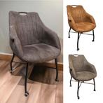 MX Sofa Eetkamerstoel Metric | Cognac | Microvezel stof, Ophalen, Nieuw, Industrieel
