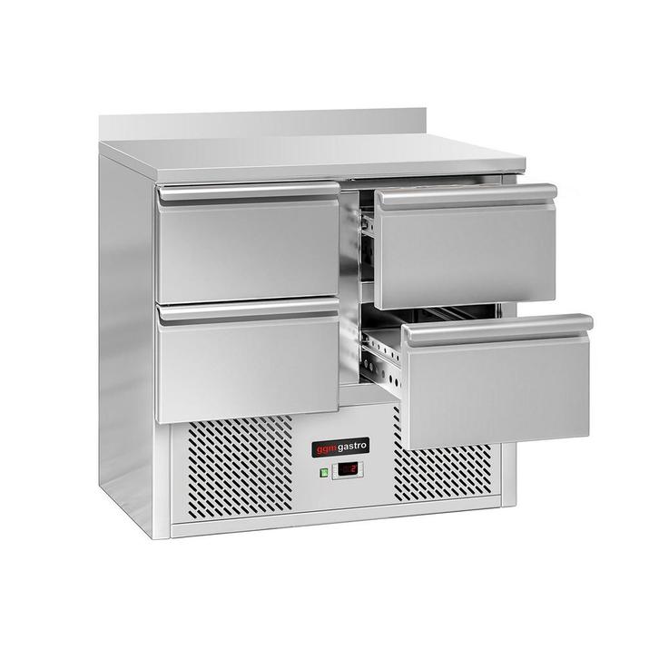 GGM Gastro | Koelwerkbank ECO - 900x700mm - 4 laden & |, Zakelijke goederen, Horeca | Keukenapparatuur, RVS Meubilair, Verzenden