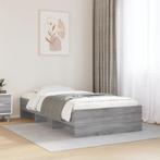 vidaXL Bedframe bewerkt hout grijs sonoma eikenkleurig, 90 cm, Eenpersoons, Verzenden, Nieuw