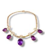 Halsketting - 14 karaat Geel goud, Prachtige gouden en, Sieraden, Tassen en Uiterlijk, Kettingen, Nieuw
