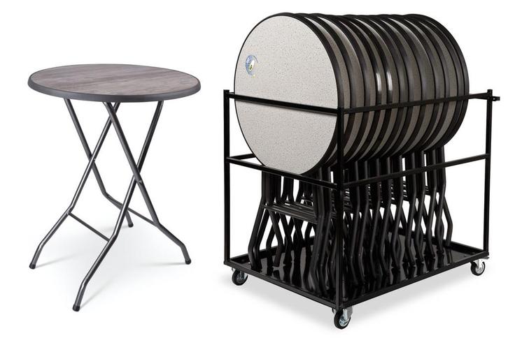 Supercombi | 12x Statafel Ibiza + trolley, Huis en Inrichting, Tafels | Bijzettafels, Kunststof, Ophalen of Verzenden