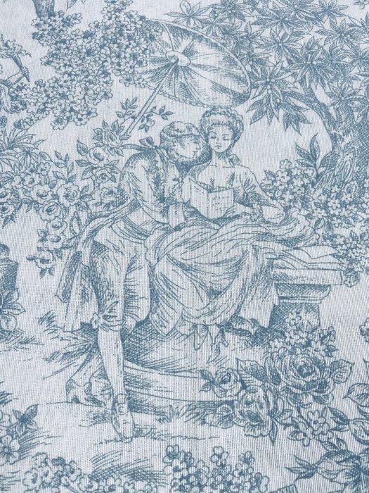 Prestigieus en exclusief toile de Jouy stof in dubbele, Antiek en Kunst, Antiek | Kleden en Textiel