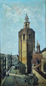 École de Valence (1930s) - Lumière sur le clocher, Antiek en Kunst