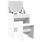 vidaXL Kaptafel met krukje 60x40x113,5 cm wit, Huis en Inrichting, Tafels | Kaptafels, Verzenden, Nieuw