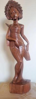 Groot formaat Balinese danseres - Hout - Indonesië - Eind