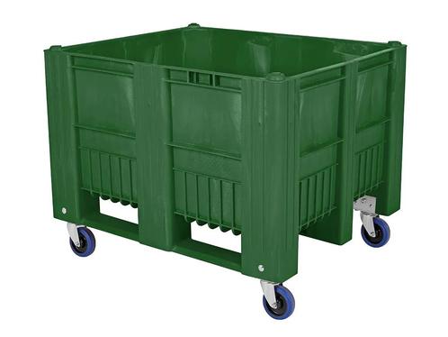 CB3 kunststof palletbox - 1200 x 1000 mm - 4 wielen - groen, Diversen, Overige Diversen, Nieuw, Ophalen of Verzenden