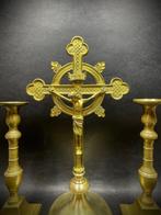 Antiek Crucifix (3) - vergulde bronz - 1850-1900 - Altaar