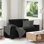 vidaXL Loveseat bank 120 cm fluweel zwart, Huis en Inrichting, Banken | Bankstellen, Verzenden, Nieuw, Stof