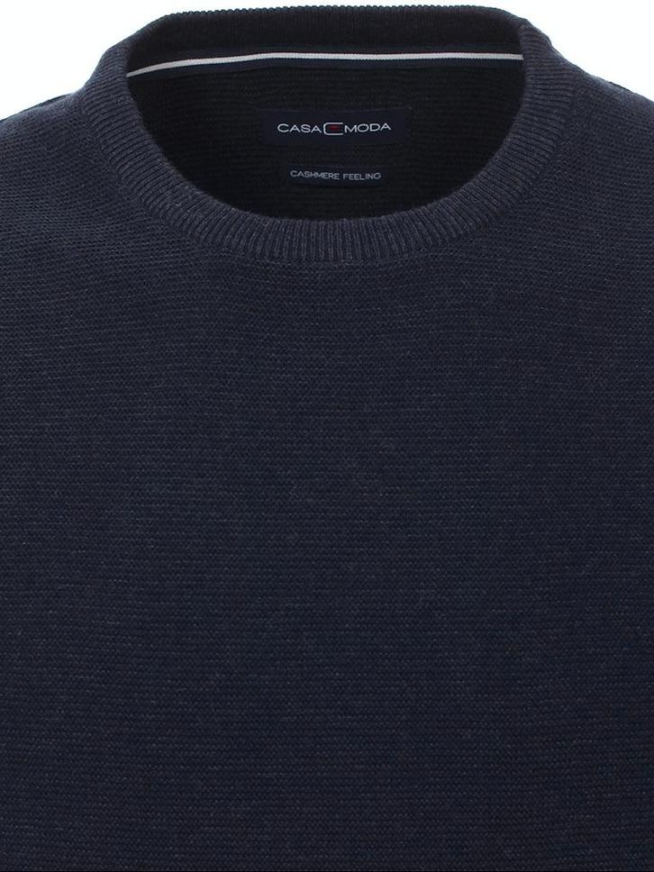Casa Moda Trui Met Cashmere Ronde Hals Blauw 403480600-105, Kleding | Heren, Merkkleding | Truien en Vesten, Blauw, Nieuw, Verzenden