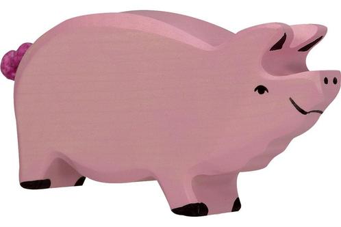 Holztiger - Houten Dieren - Varken 14 cm, Kinderen en Baby's, Speelgoed | Overig