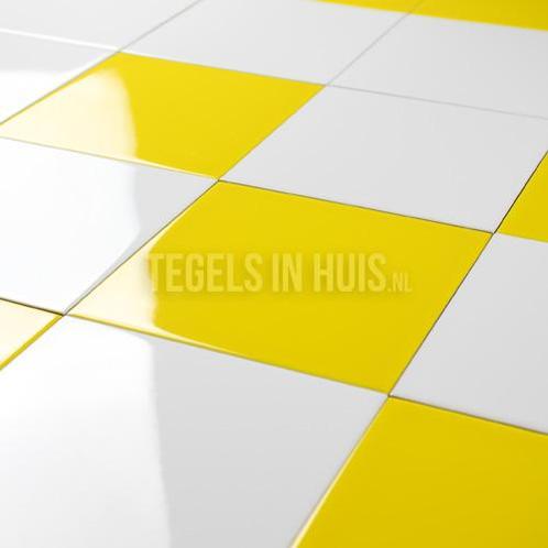 Wandtegels amarillo limon geel glans 15x15 wandtegel, Doe-het-zelf en Verbouw, Tegels, Wandtegels, Nieuw, 10 m² of meer, Keramiek