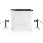 Fotostudio set 60 x 60 cm | 2800 K | 4x Achtergronddoek, Audio, Tv en Foto, Fotografie | Fotostudio en Toebehoren, Verzenden, Nieuw