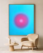 Sven Pels - Pink on Blue - Abstract Modern Art