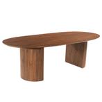 Mangohouten Eettafel Maeve 220x100 cm Walnoot, Huis en Inrichting, Tafels | Eettafels, Verzenden, Nieuw, Industriële meubels, Overige vormen