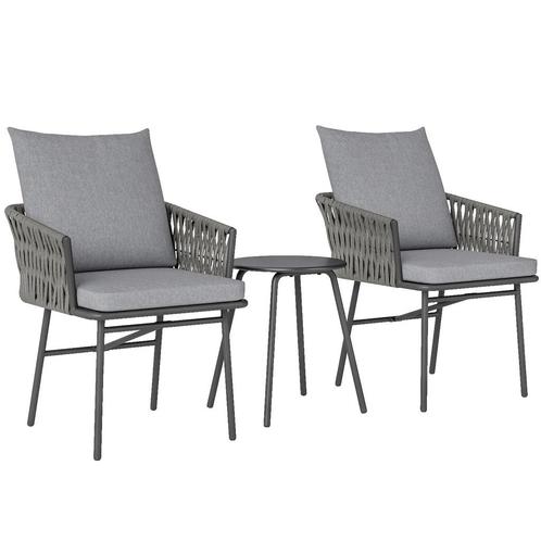 TRUUSK 3-dlg. Rattan Bistroset, Zitgroep, Tuinset Met 2 Tuin, Tuin en Terras, Overige Tuin en Terras, Nieuw, Verzenden