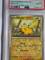 Pokémon - 1 Graded card - Pikachu 025/165 First edition,, Nieuw